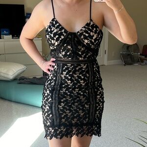 Black Lace mini dress